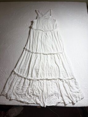 River Island White Tiered Maxi Dress
